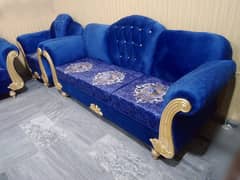 Sofa Set 6 Seater New Luxury King Size Velvet Fabric 0332-4144625