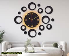 Beautiful ring wall with light clock