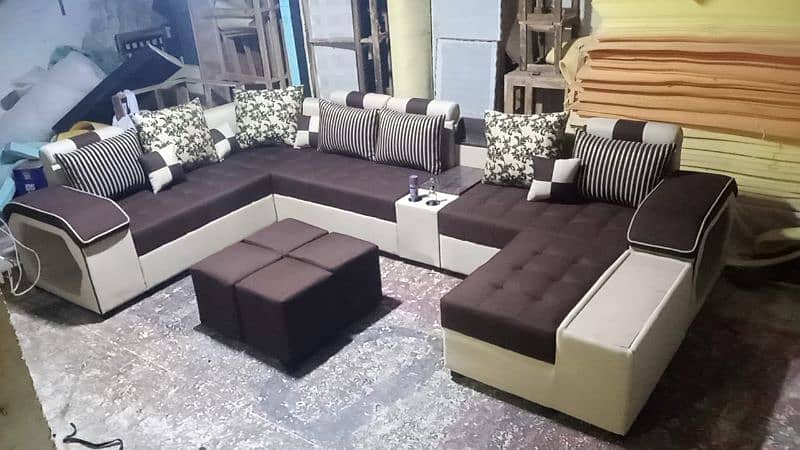 8.5 seater sofa/L shape sofa/wooden sofa/stool/sofa chair/corner sofa 2