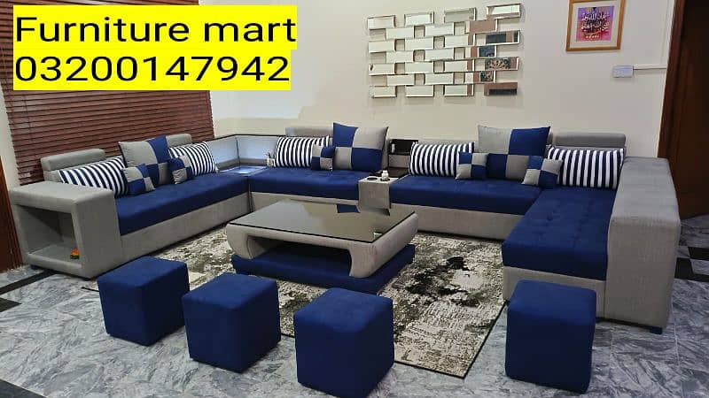 8.5 seater sofa/L shape sofa/wooden sofa/stool/sofa chair/corner sofa 3