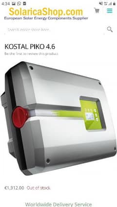 kostal piko  5 kv inverter  impoted not local i  Made  10/10