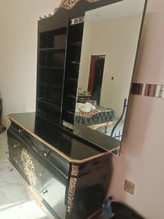 large size dressing table with sliding mirror