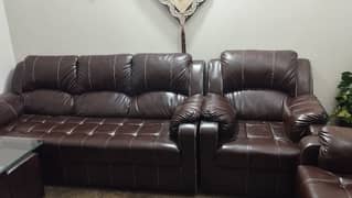 7seater sofa set  with 4extra small seats+glass table