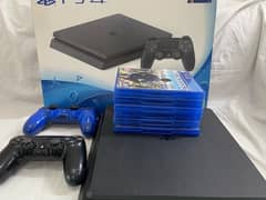 ps4 slim 500mb complete box,two controllers and games