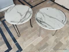 Side tables with stone design