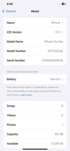 XS MAX DUAL PTA approved 64 gb
