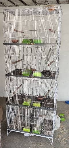Lovebird 4 portion cage