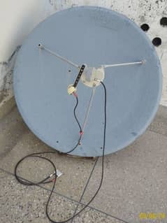 Enjoy Cricket World Cup 4 ft Dish Antenna with Two LNB and Wire