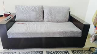 2 seater wooden sofa