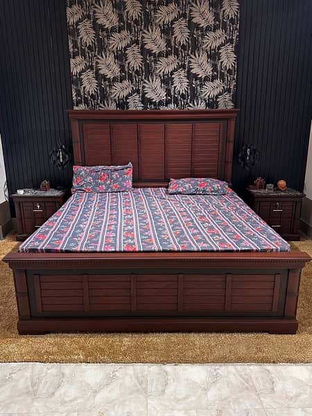 wooden Storage bed with side tables and dressing table 4