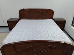 Solid wood bed set