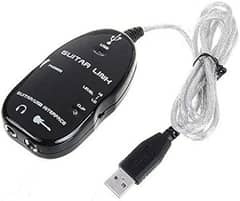 USB Guitar Link Cable Audio Recording Adapter