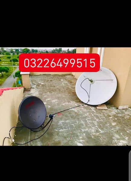 85*Dish antenna TV and service over all lahore 03226499515 0