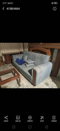 Available 3 seater Grey 2 chair Golden