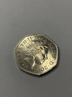 2005 Great Britain 50 Pence Coin - Classic Britannia Design
