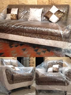 Luxurious 5-Seat Sofa Set with Turkish Velvet Fabric Upholstery