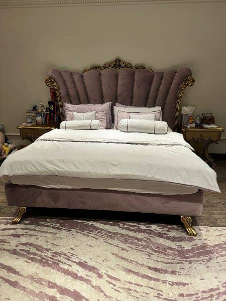 Bed set/ King size Bed/ Double Bed/Poshish bed 4