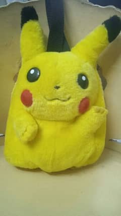 Vintage Original Pokemon Pikachu Carry Case Game Bag Soft Toy