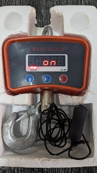 Digital hanging scale (Crane Scale) 500kg capacity, rechargeable 0