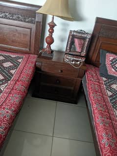 two single bed solid wood with mattress double also available