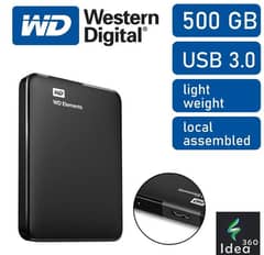 500 gb external hard disk portable 500gb wD element hard drive USB 3.0