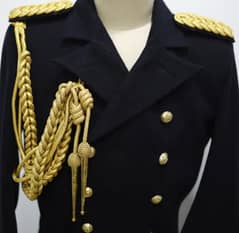 Golden Shoulder Epaulettes With Button, For Army,Police&school Bands