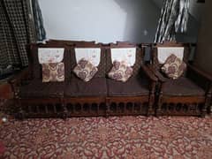 wood sofa set