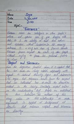 assignment hand writing