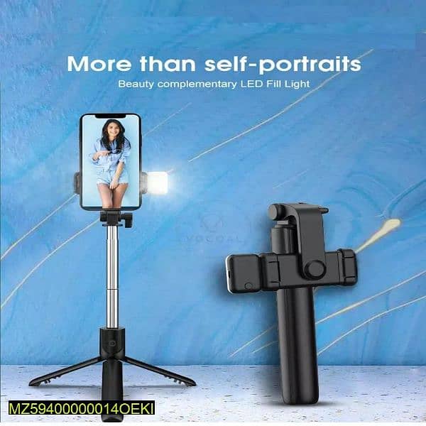 selfie stick with LED light mini tripods stand,mobile stand,selfie d 4