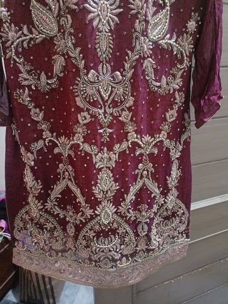 heavy embroidery on shirt fabric chiffon 2