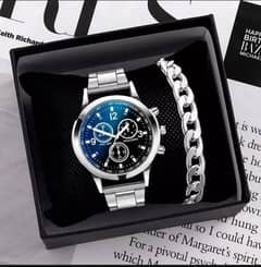 Pack of Luxury Watch For Men /Boys With Wrist Braclet Chain!. . . !!!
