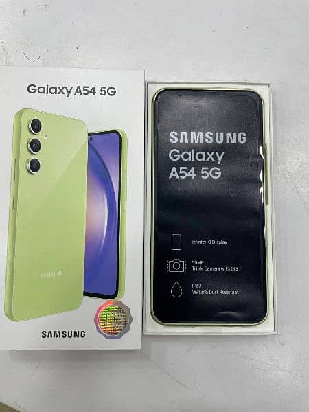 Samsung galaxy A54 5G just box open kia hy 8gb ram 256gb rom 0