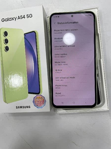 Samsung galaxy A54 5G just box open kia hy 8gb ram 256gb rom 11