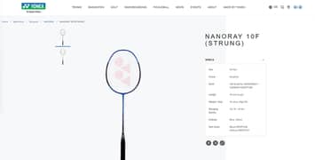 Yonex NANORAY 10F Badminton racket