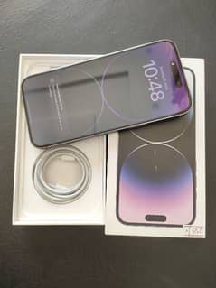 iphone 14 pro max 256 gb, deep purple ,non PTA 10/10 with box ,