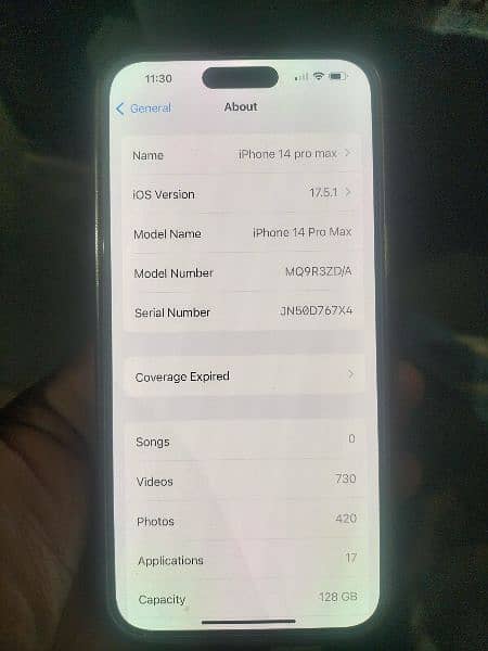 Iphone 14 pro Max 128GB PTA Approved 4