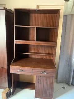 lasani wood Almary and book shelf stander size