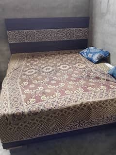 Bed set with cupboard dwider dressing and side table