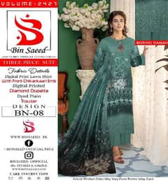 A brand new dress of Bin Saeed brand
