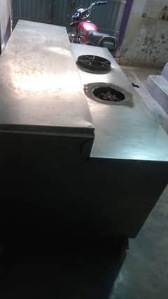 Two Stove Burner with Huge food storage space for Hotel or Restaurant