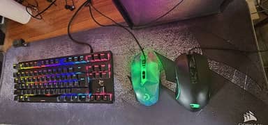 mechanical keyboard and 2 mouse