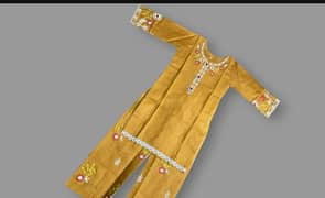 2pcs girls embroidered suit and touser