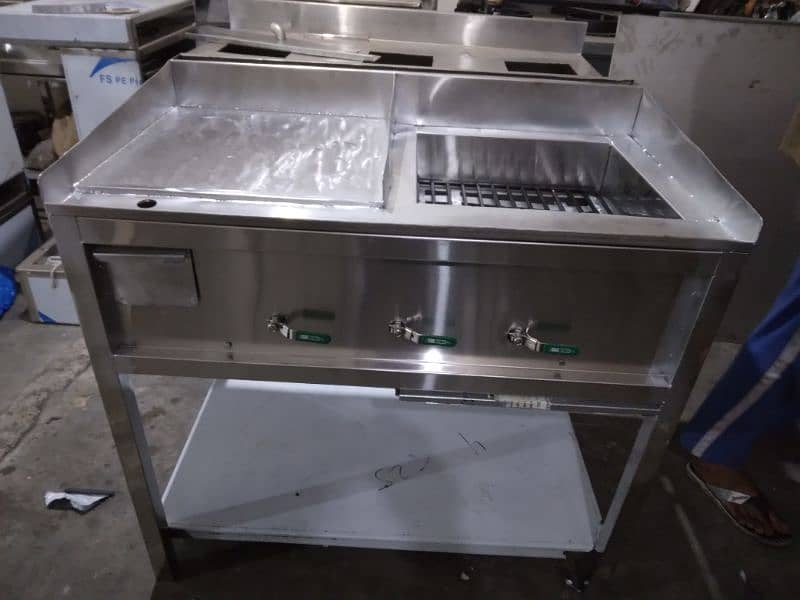 Hotplate with grill stainless steel non magnet 2