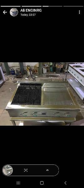 Hotplate with grill stainless steel non magnet 5