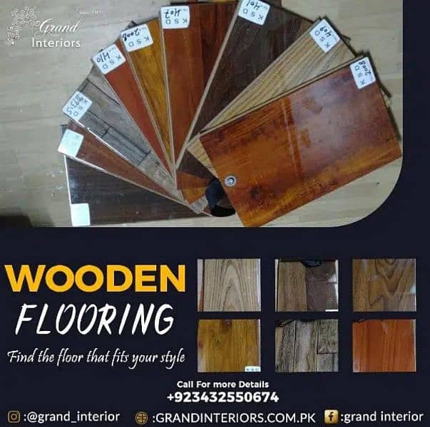 Vinyl flooring wooden floor pvc laminated spc floor Grand interiors 0