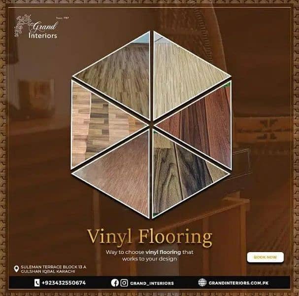 vinyl flooring wooden floor pvc laminated spc floor Grand interiors 0