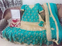 complete bridal sharara with jewelry set