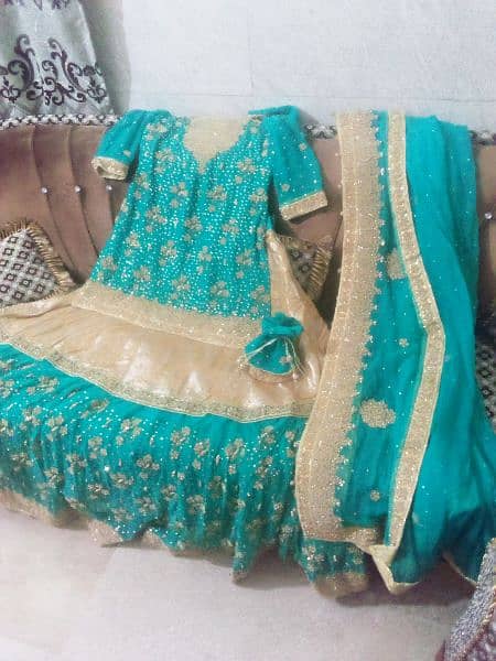 complete bridal sharara with jewelry set 2