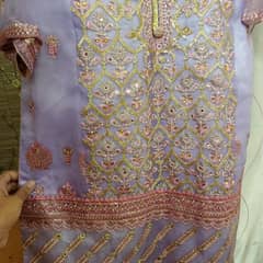 one day use organza dupatta with heavy laces and piping