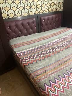 double bed with mattice